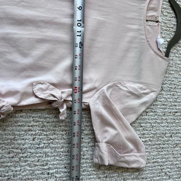 Club Monaco Adeelah Side-tie Pink Top - Picture 11 of 12